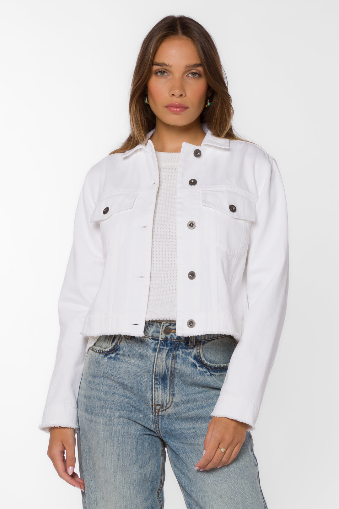 Larue Optic White Jacket - Jackets & Outerwear - Velvet Heart Clothing