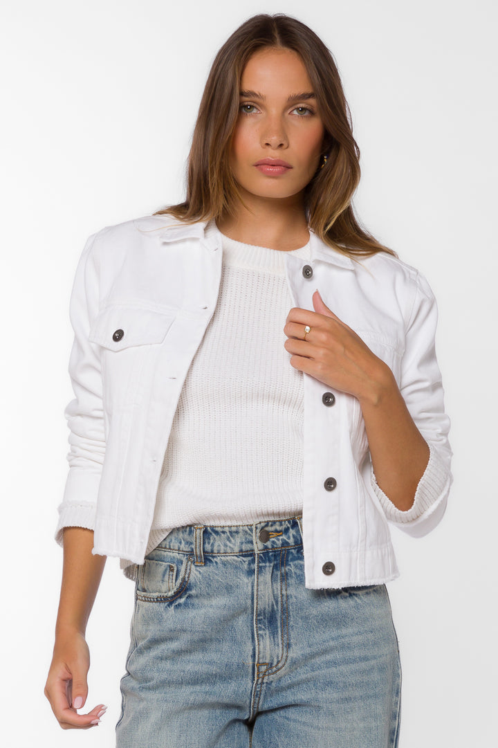 Larue Optic White Jacket - Jackets & Outerwear - Velvet Heart Clothing