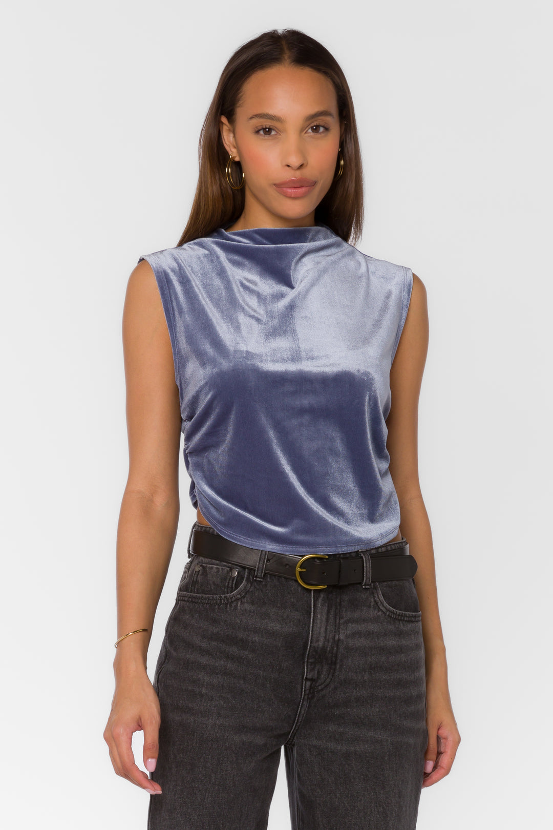 Lavali Ash Blue Top - Tops - Velvet Heart Clothing