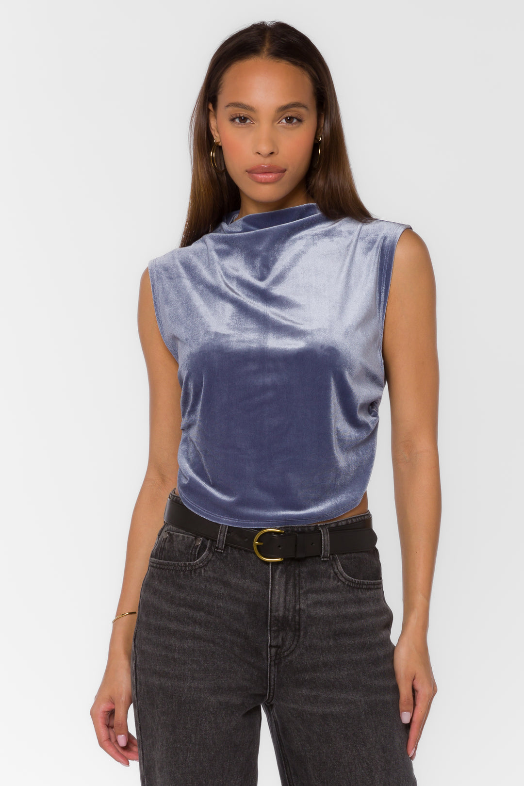 Lavali Ash Blue Top - Tops - Velvet Heart Clothing