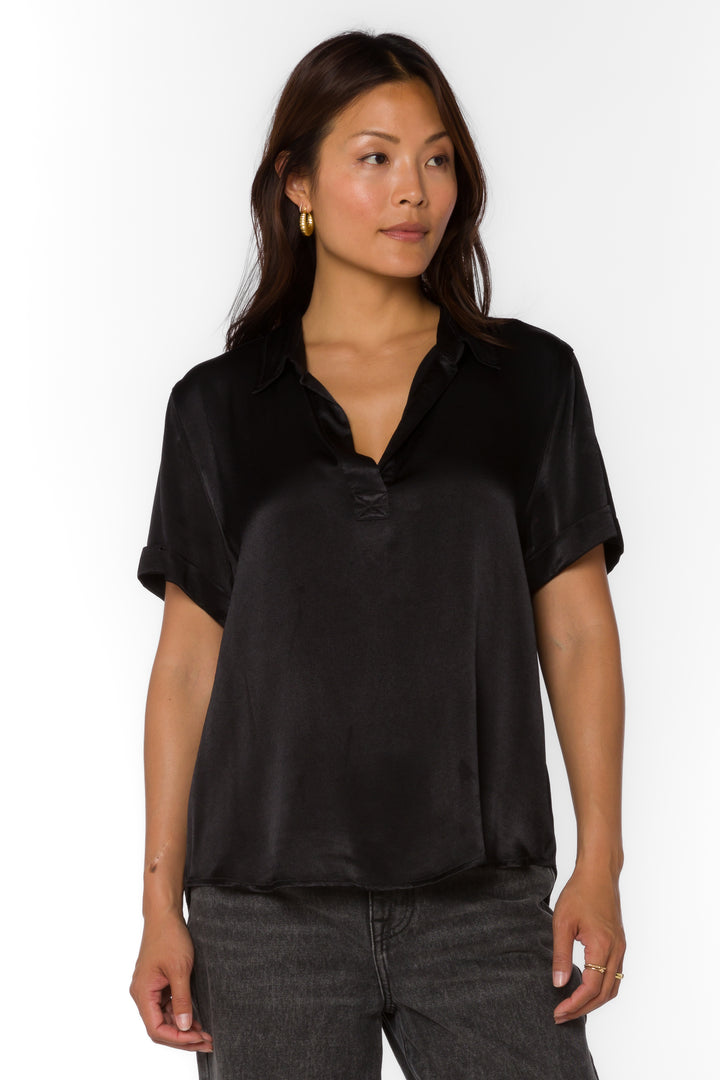 Lena Black Blouse - Tops - Velvet Heart Clothing