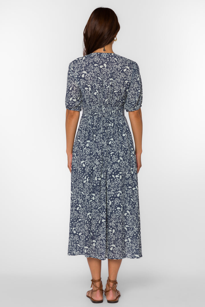 Livana Navy Floral Dress