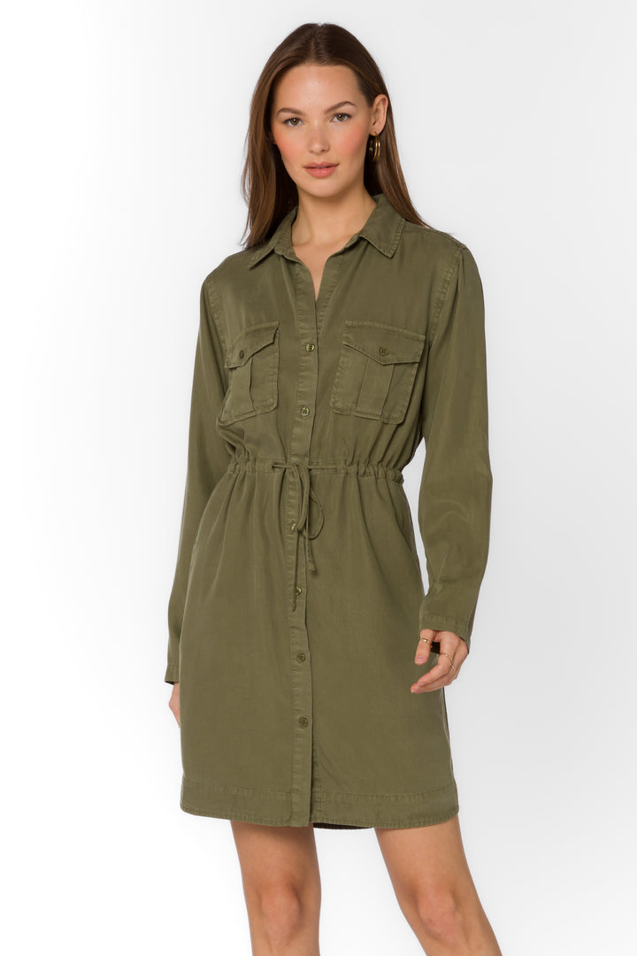 Lois Burnt Olive Dress - Dresses - Velvet Heart Clothing