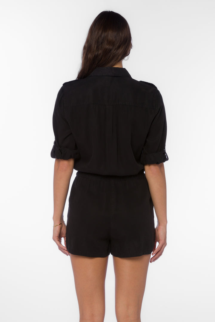 Luba Black Romper - Jumpsuits & Rompers - Velvet Heart Clothing