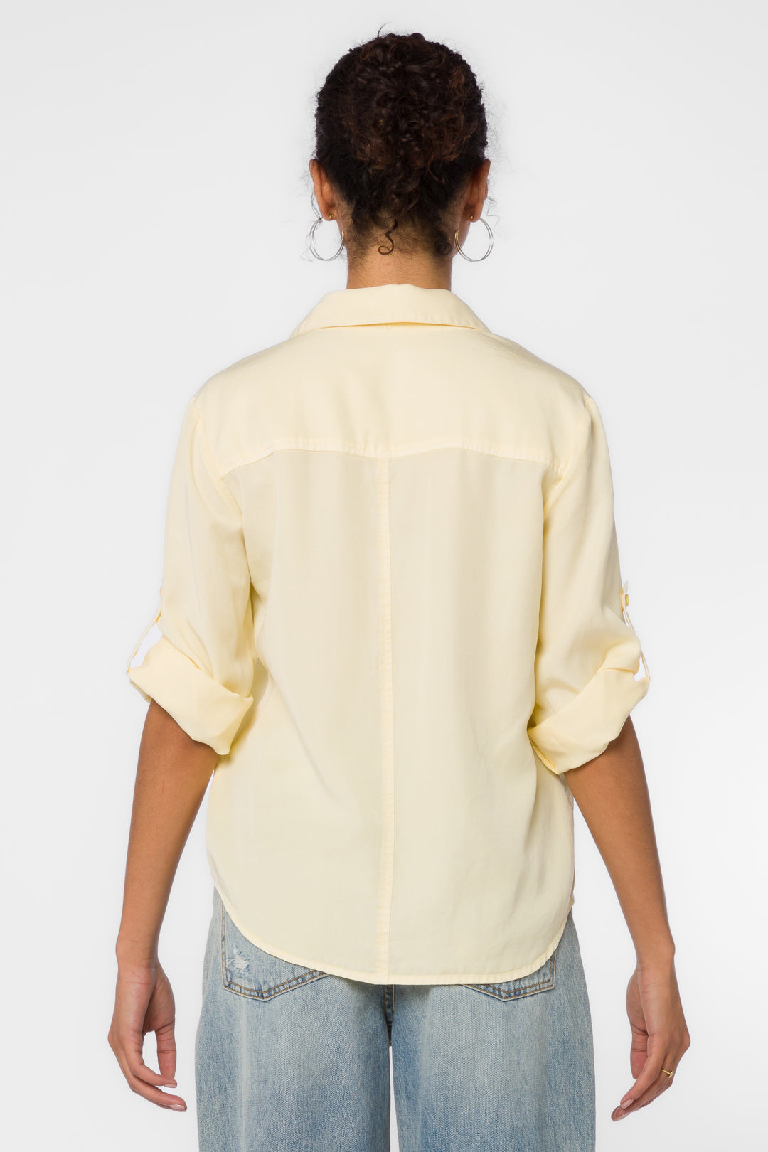 Lucia Pastel Yellow Shirt - Tops - Velvet Heart Clothing