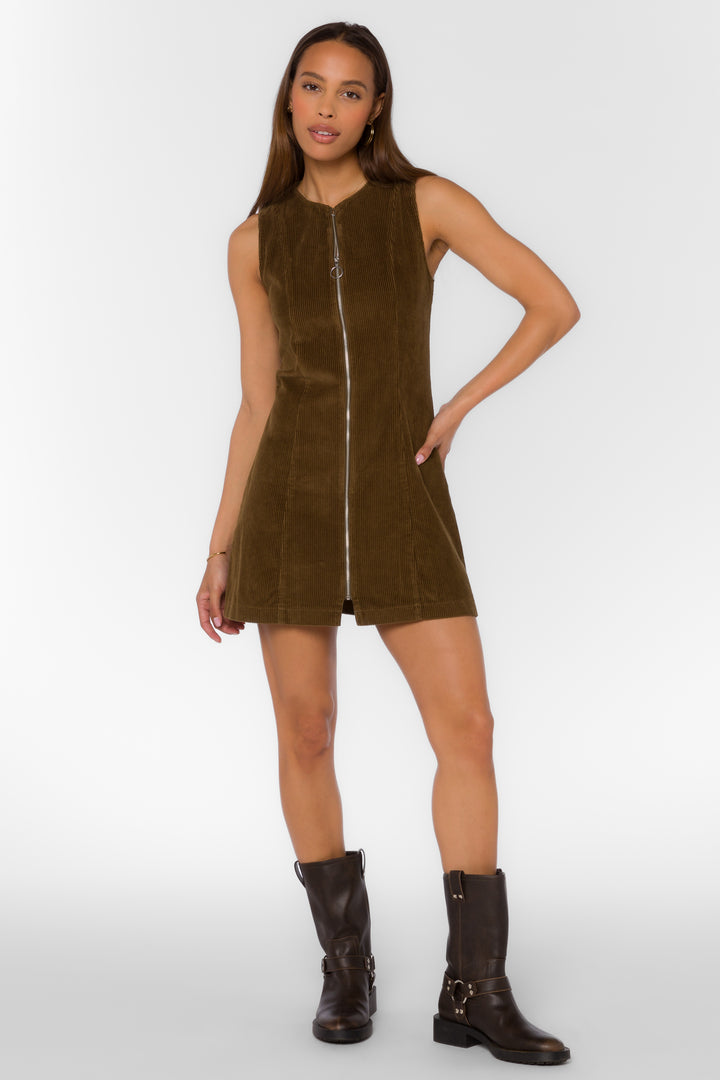 Madera Pesto Dress - Dresses - Velvet Heart Clothing