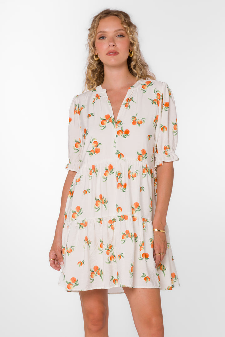 Marscina Peach Fields Dress