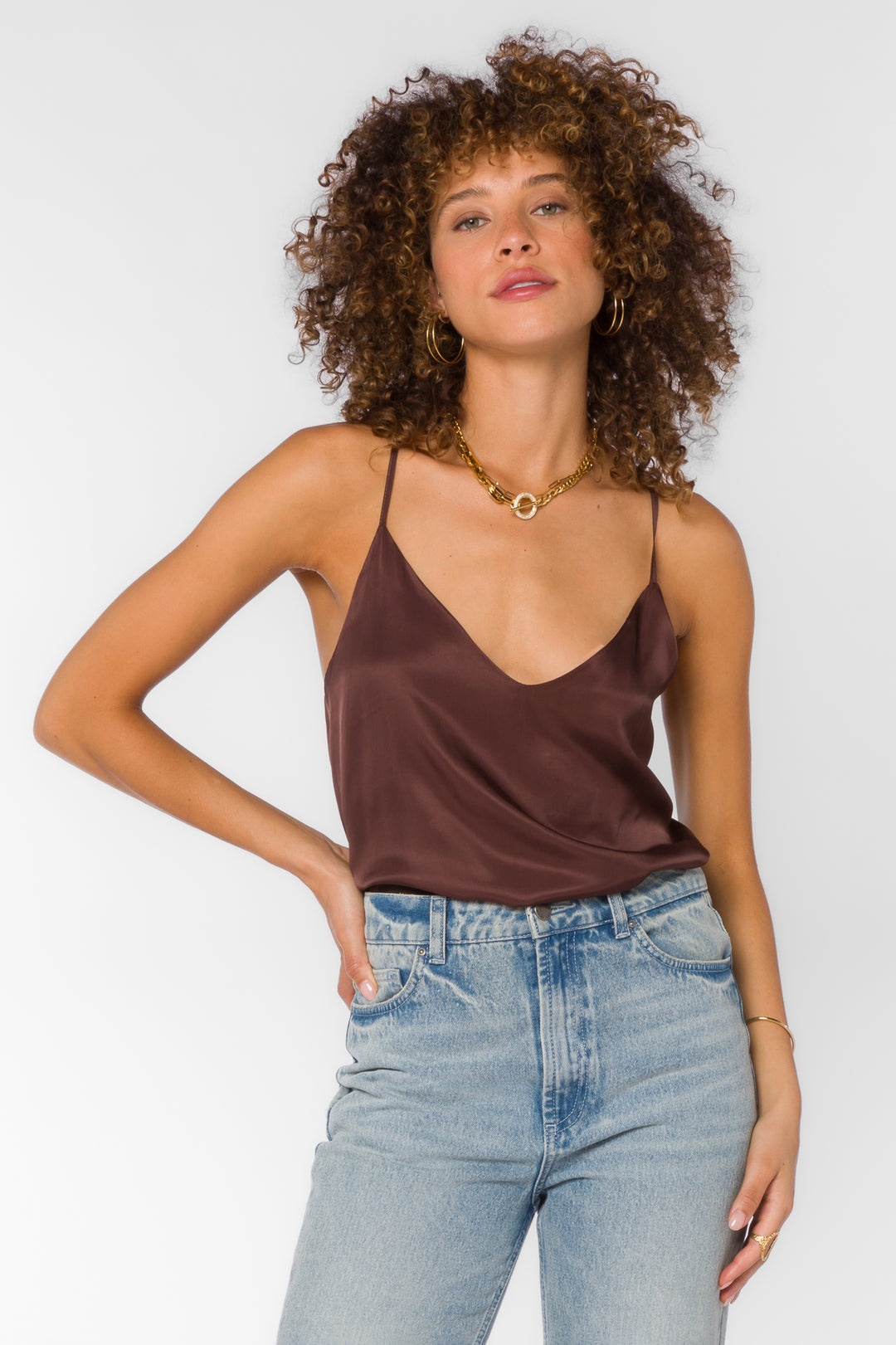 Moxie Brown Cami - Tops - Velvet Heart Clothing