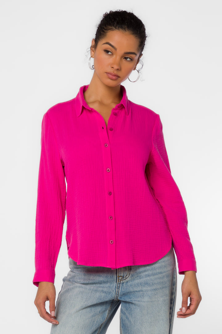 Natalie Pinkberry Shirt - Tops - Velvet Heart Clothing