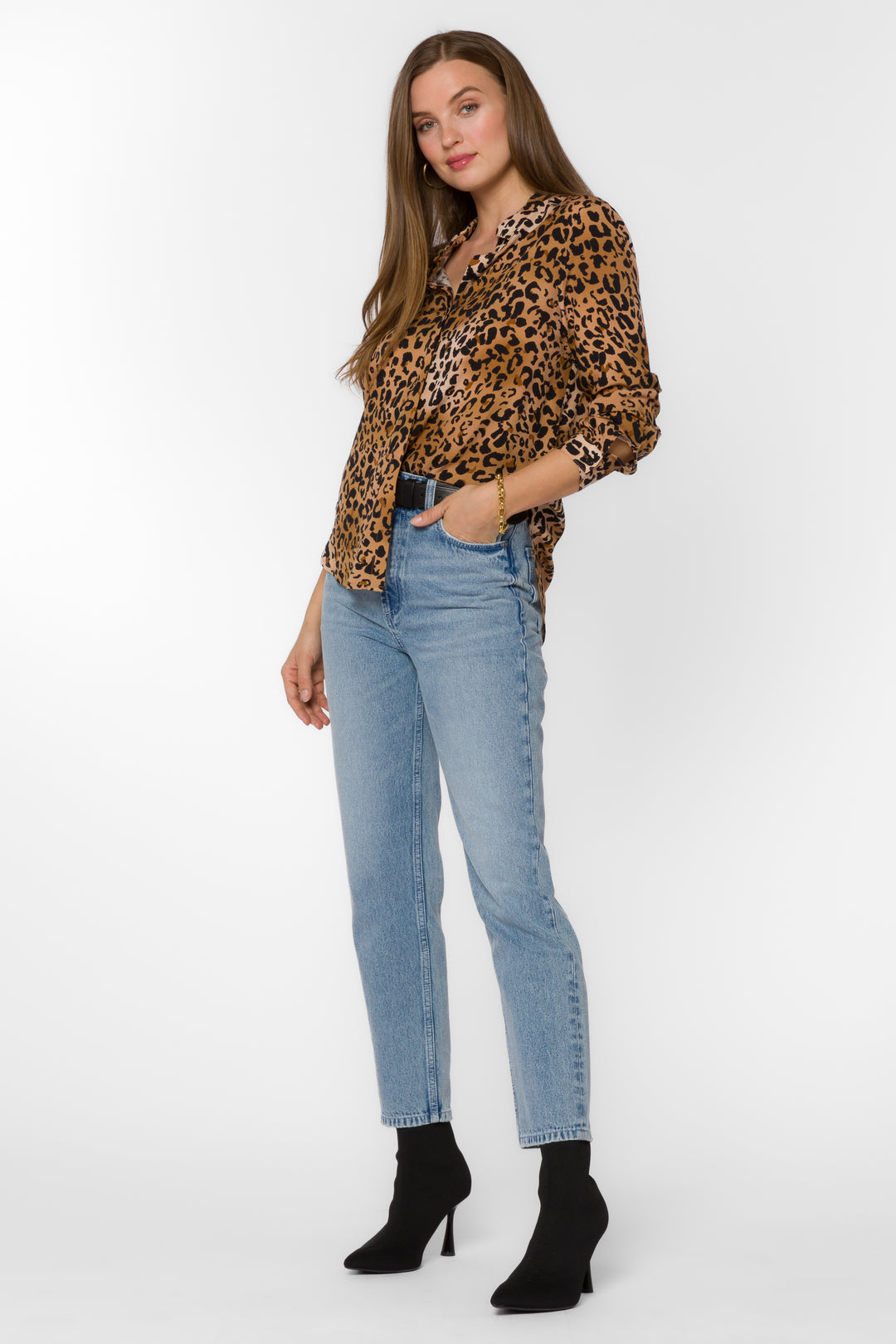 Natalie Cheetah Shirt - Tops - Velvet Heart Clothing