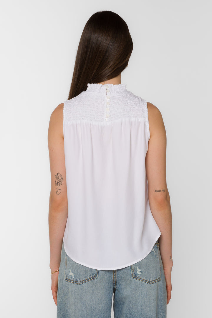 Naveen Optic White Blouse - Tops - Velvet Heart Clothing