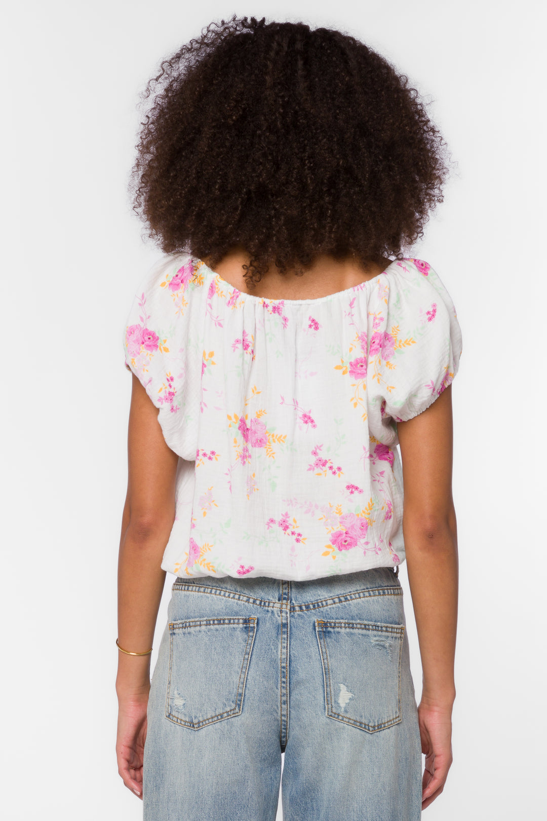 Neema Pink Summer Roses Top - Tops - Velvet Heart Clothing