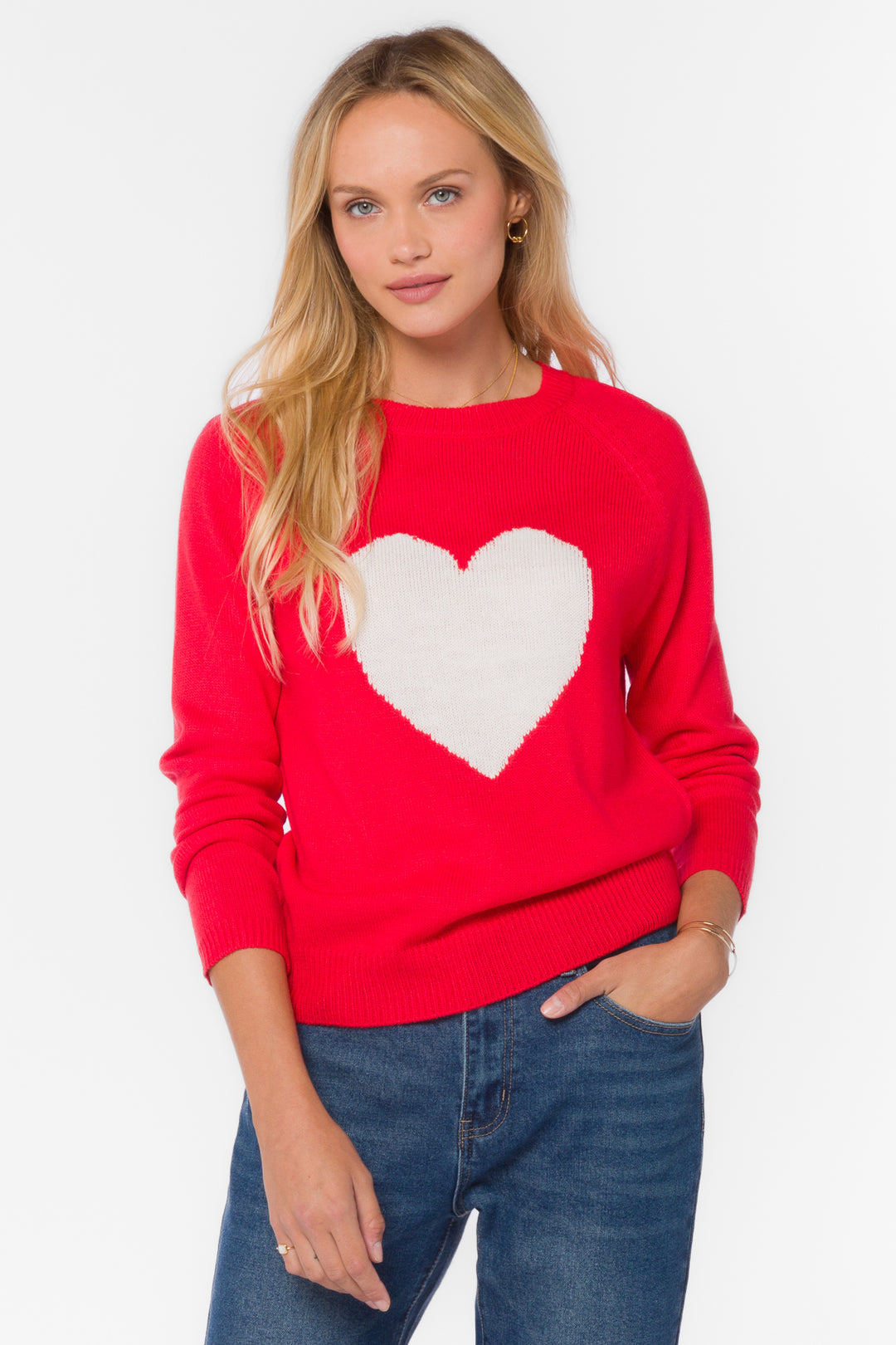 Nena Red Heart Sweater - Sweaters - Velvet Heart Clothing