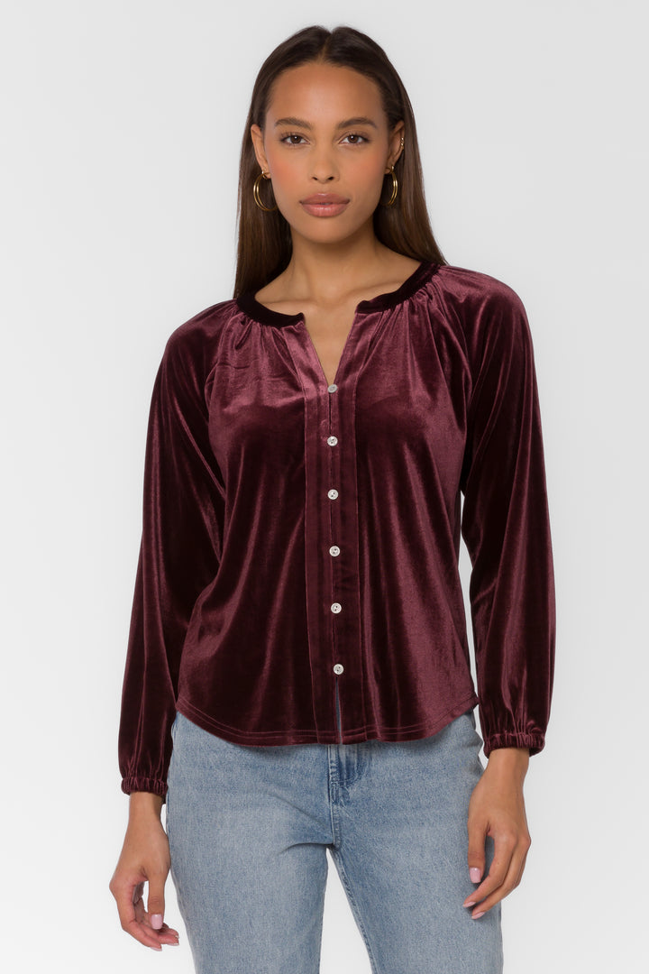 Neriah Prune Top - Tops - Velvet Heart Clothing