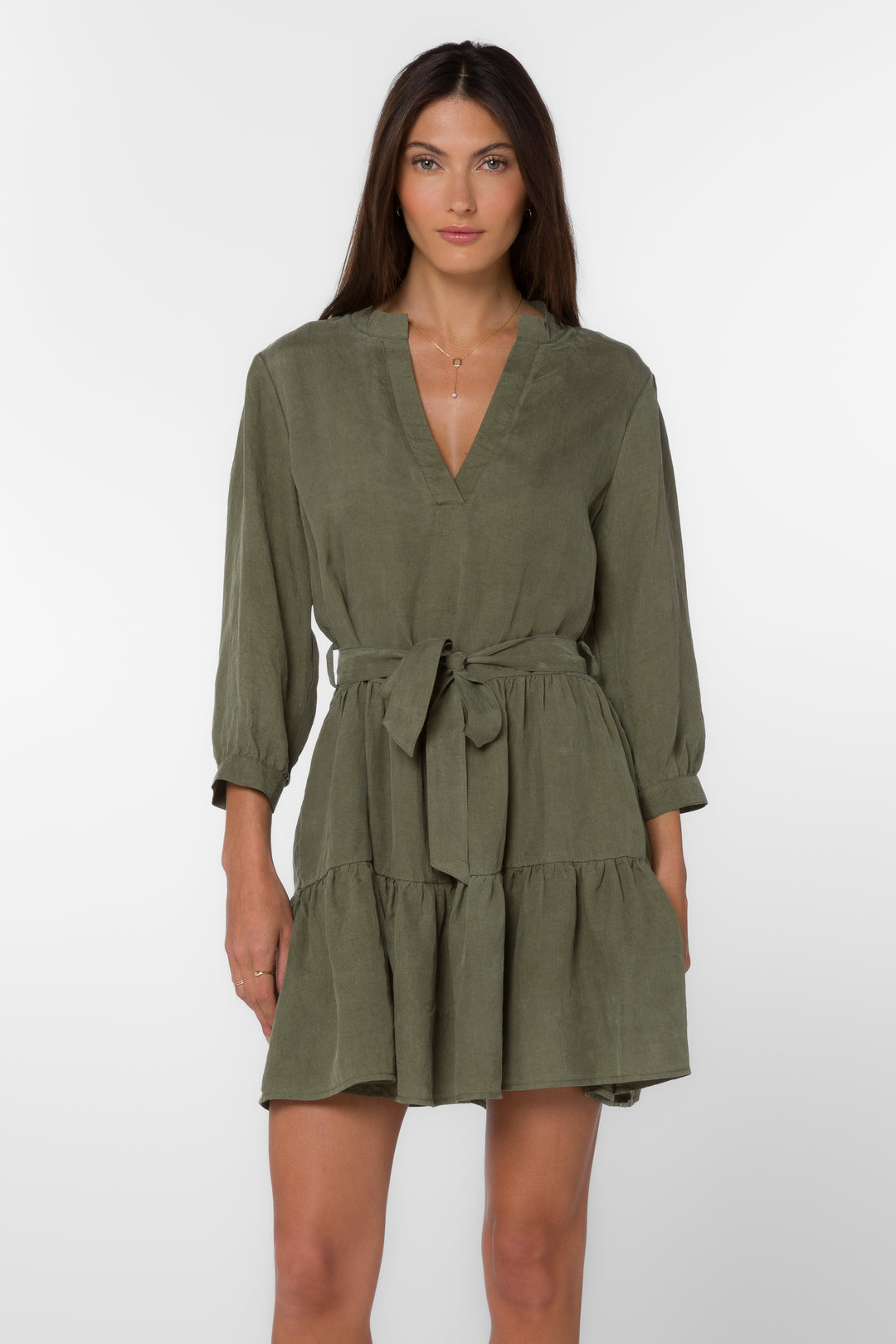 Noelle Olive Dress