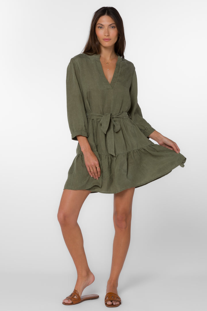 Noelle Olive Dress