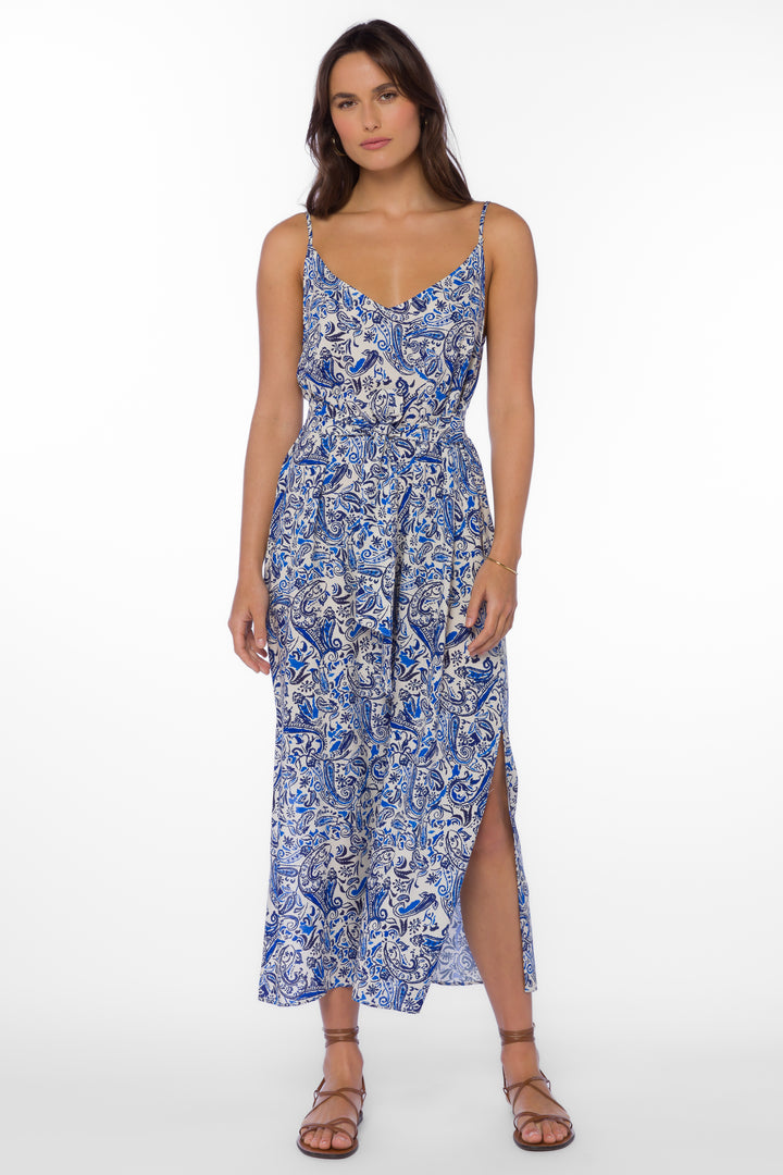 Page Blue Paisley Dress - Dresses - Velvet Heart Clothing