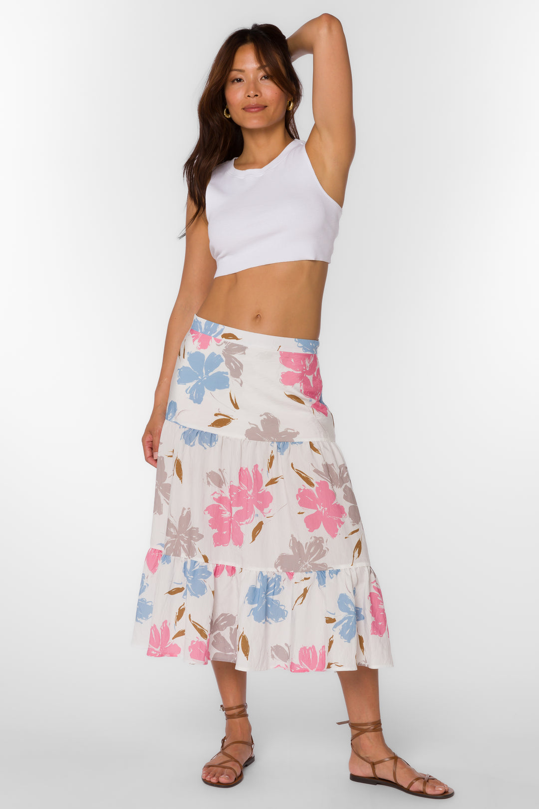 Perla Floral Splash Skirt