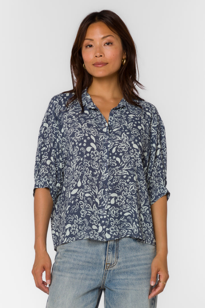 Pippen Navy Floral Shirt