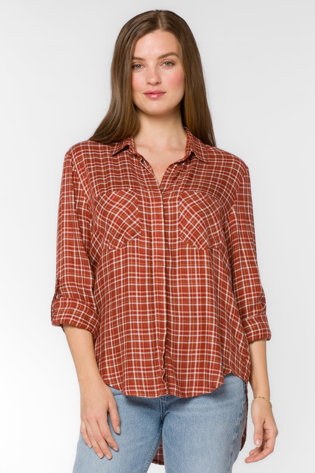 Riley Maple Plaid Shirt - Tops - Velvet Heart Clothing