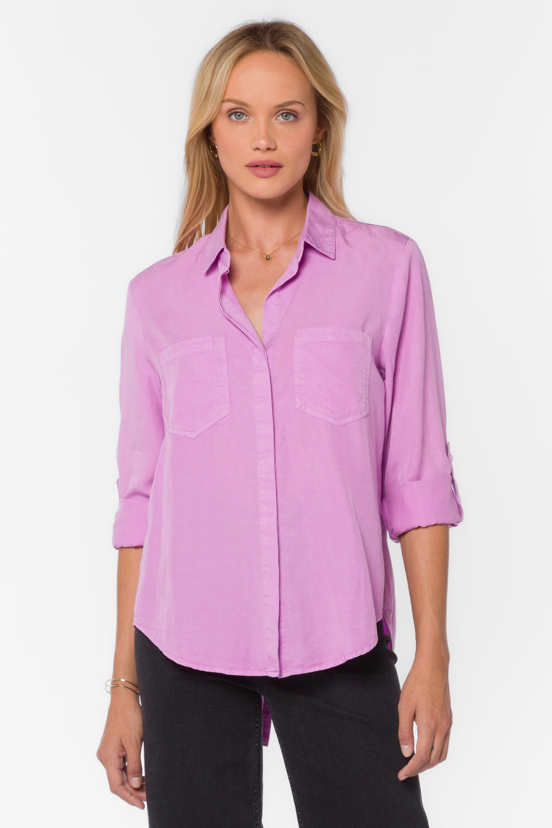 Riley Pink Petal Shirt - Tops - Velvet Heart Clothing