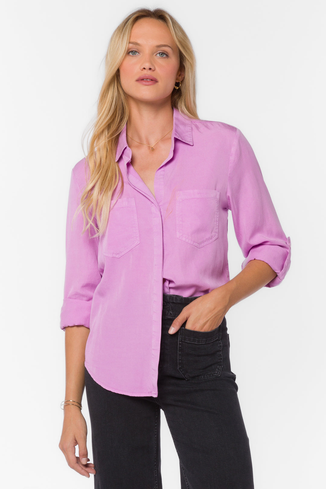 Riley Pink Petal Shirt - Tops - Velvet Heart Clothing