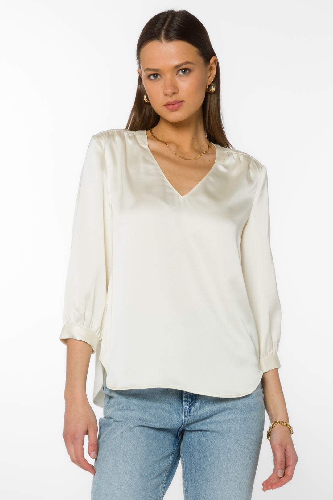 Robyn White Blouse - Tops - Velvet Heart Clothing