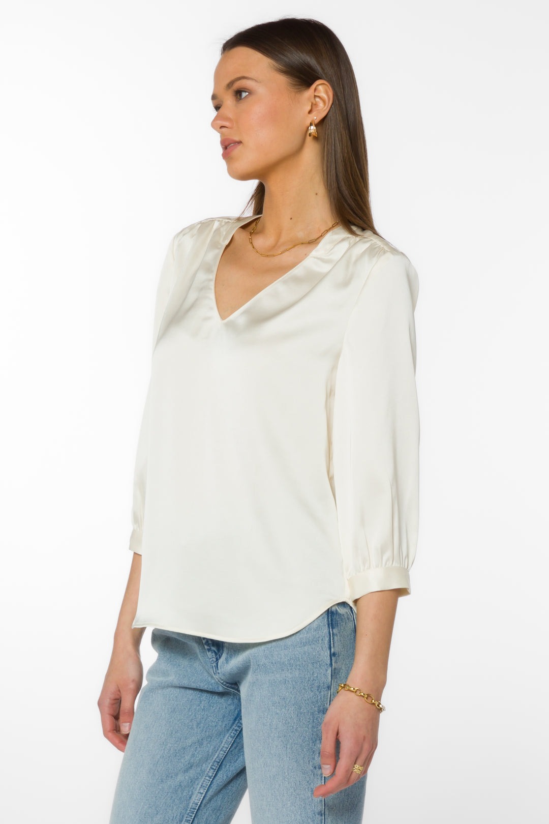 Robyn White Blouse - Tops - Velvet Heart Clothing