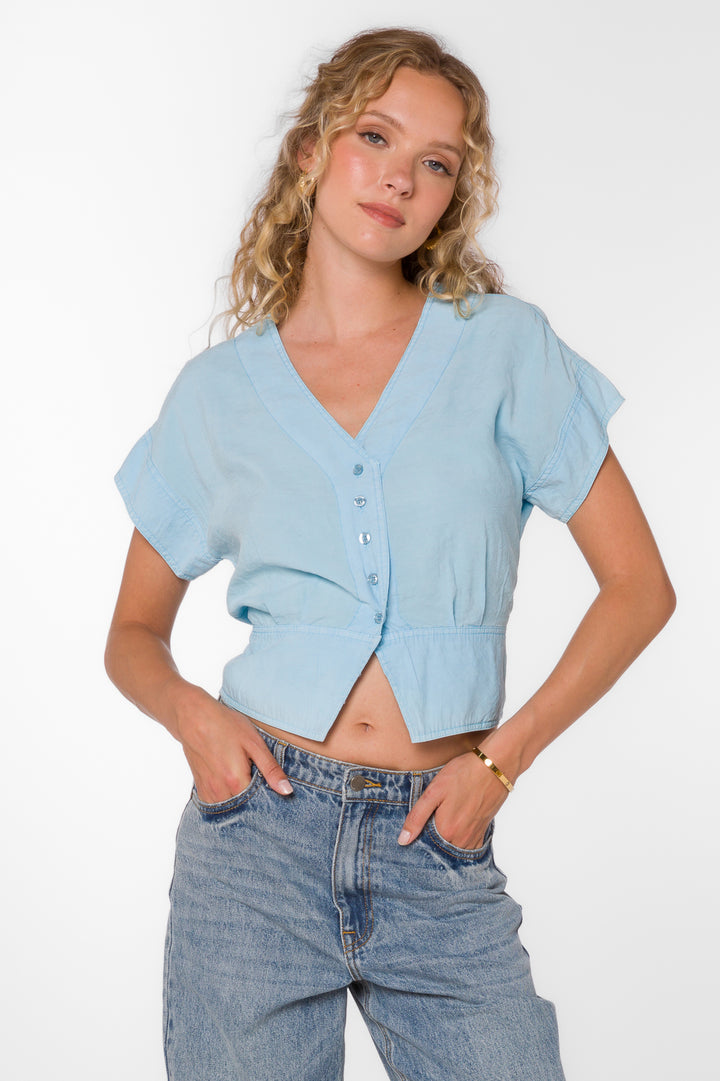 Roden Cool Blue Top