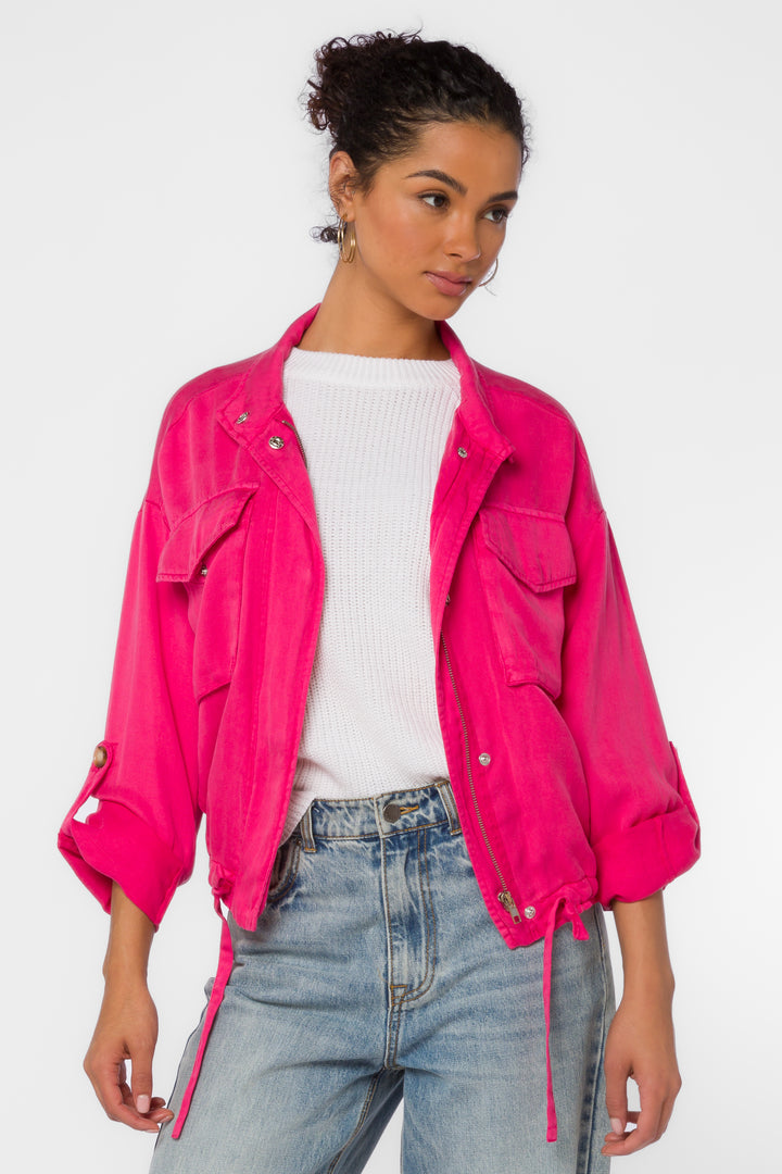 Rogue Pink Berry Jacket - Jackets & Outerwear - Velvet Heart Clothing