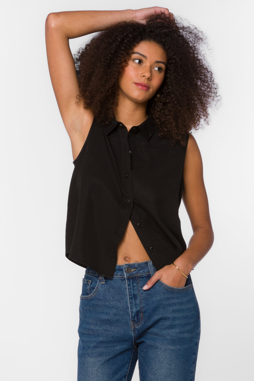 Rosana Black Shirt - Tops - Velvet Heart Clothing