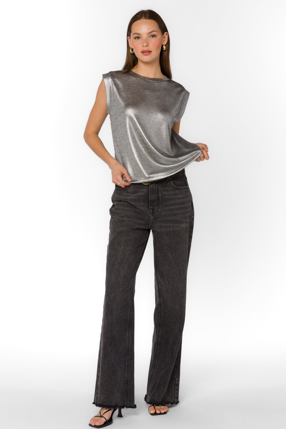 Rossin Silver Top - Tops - Velvet Heart Clothing