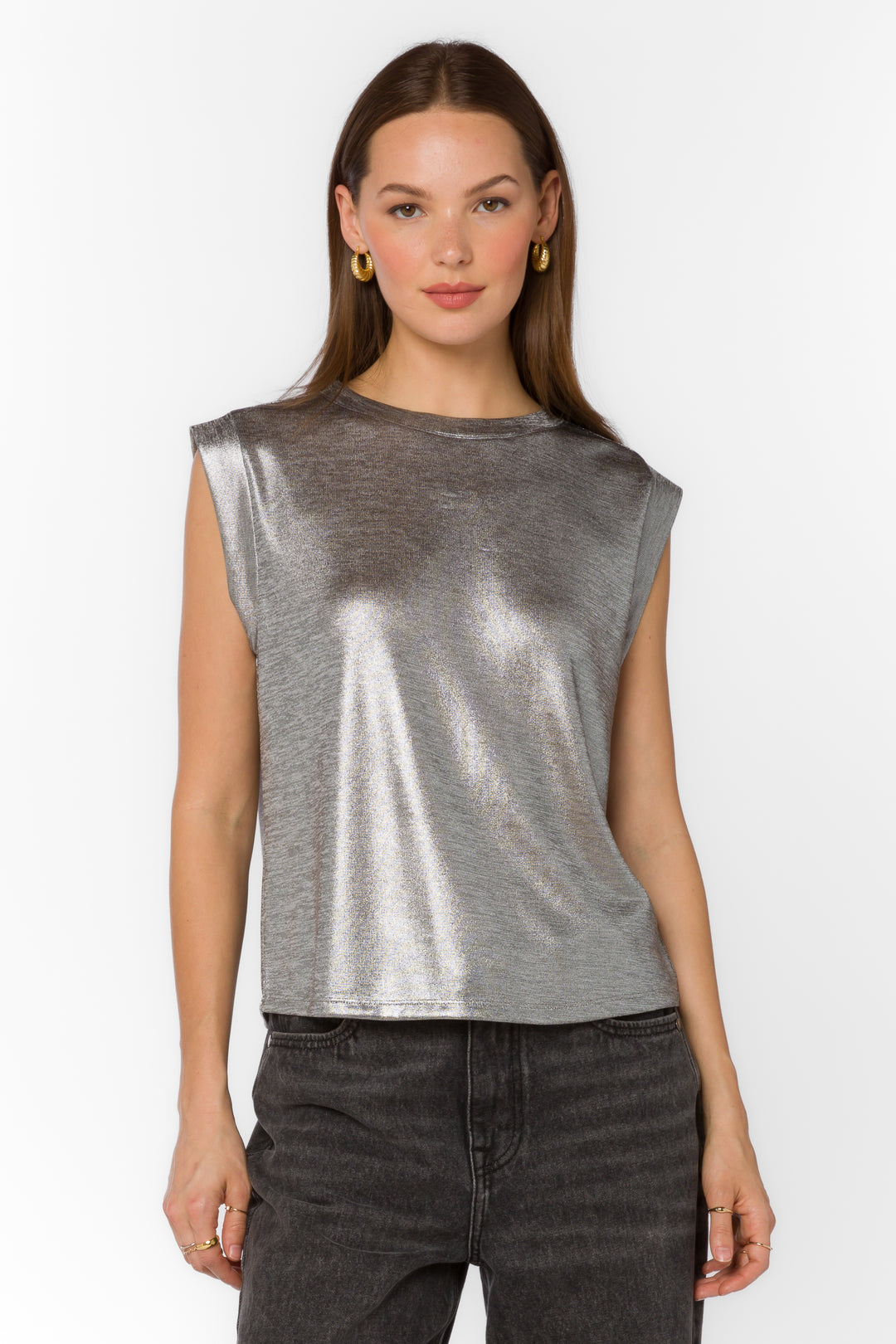 Rossin Silver Top - Tops - Velvet Heart Clothing