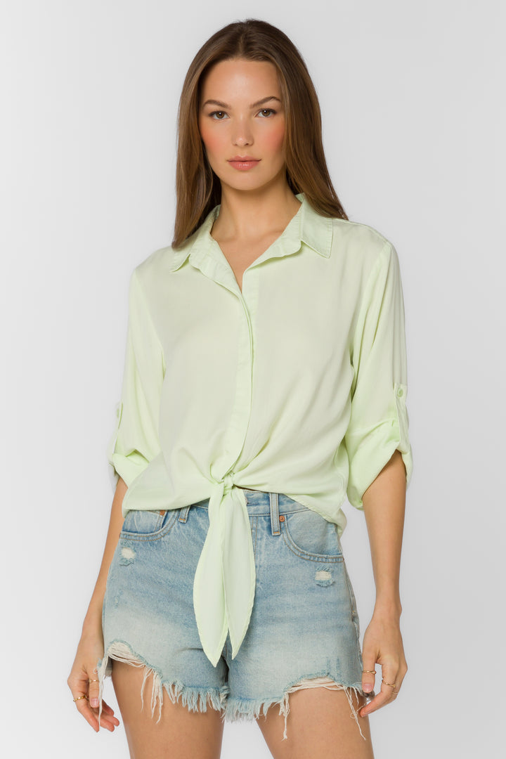 Solange Lime Cream Shirt