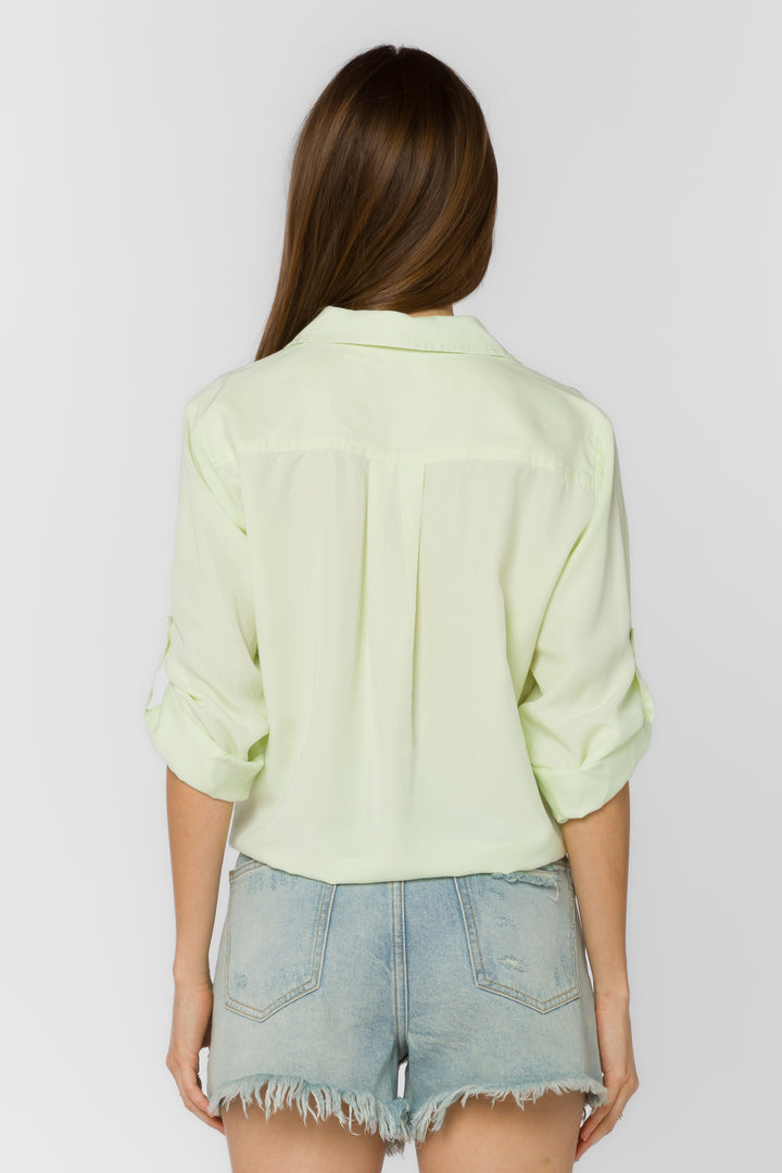 Solange Lime Cream Shirt