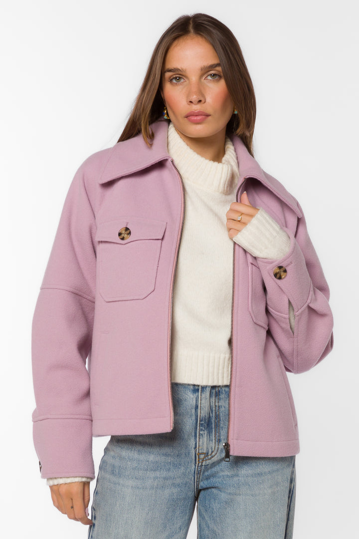 Stassi Muted Mauve Jacket - Jackets & Outerwear - Velvet Heart Clothing