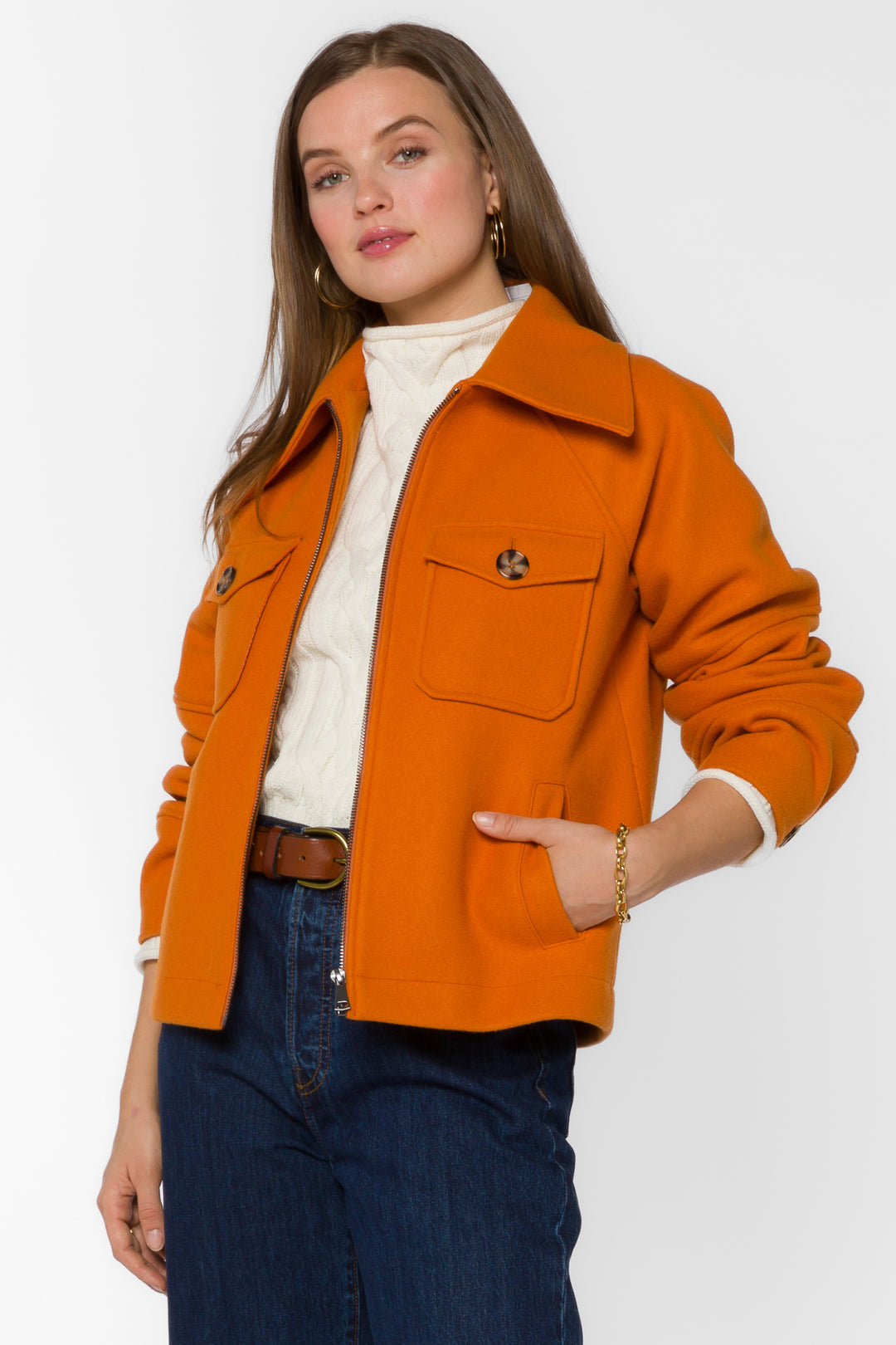 Stassi Pumpkin Jacket - Jackets & Outerwear - Velvet Heart Clothing