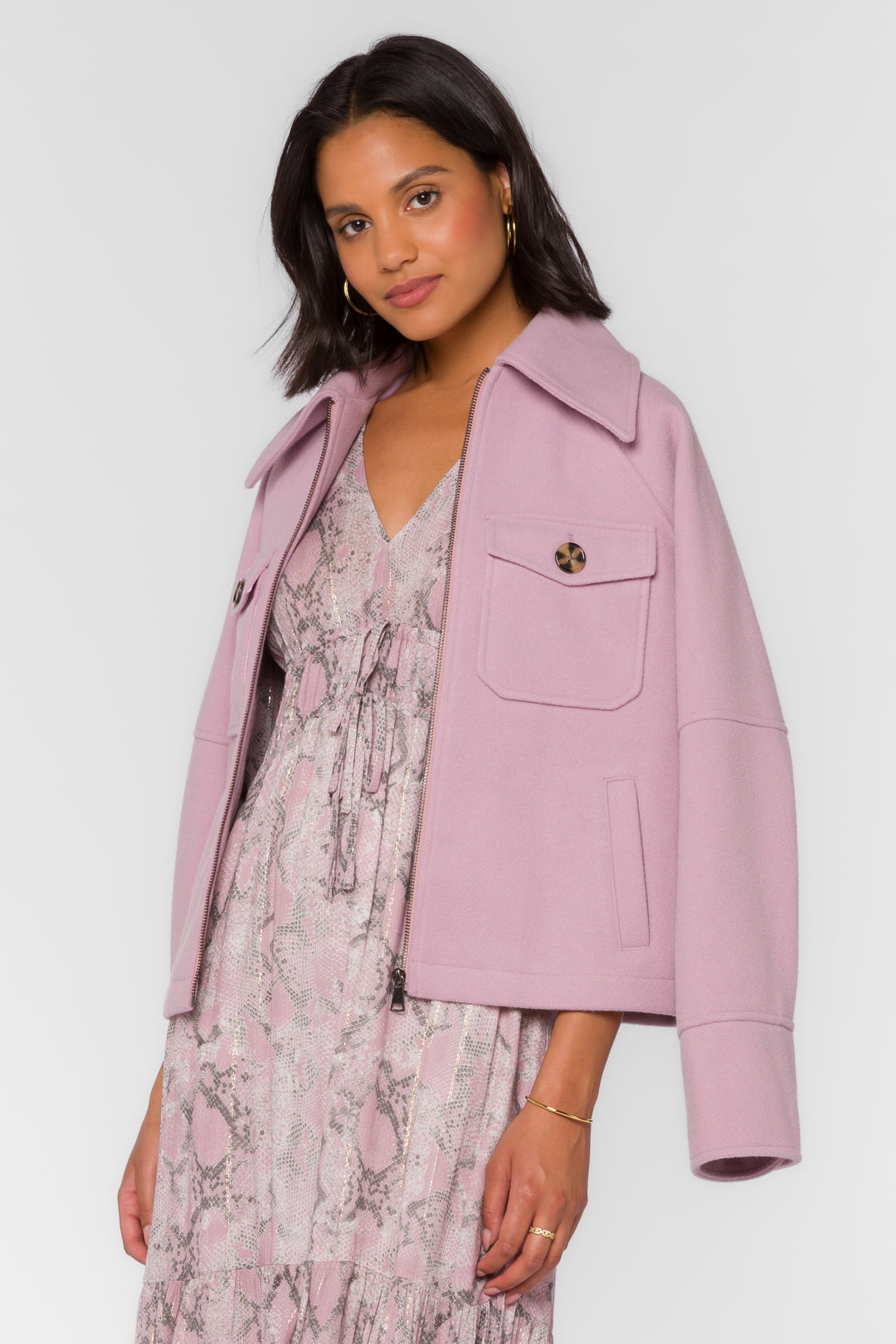 Stassi Muted Mauve Jacket - Jackets & Outerwear - Velvet Heart Clothing