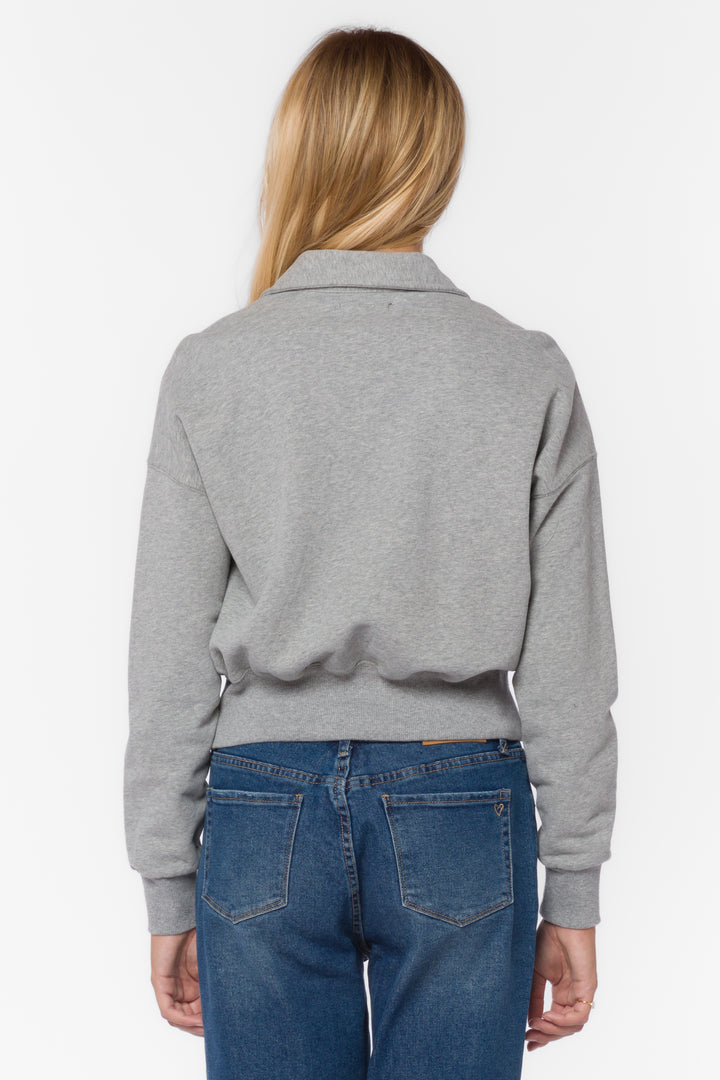 Stewart Heather Grey Sweatshirt - Sweaters - Velvet Heart Clothing