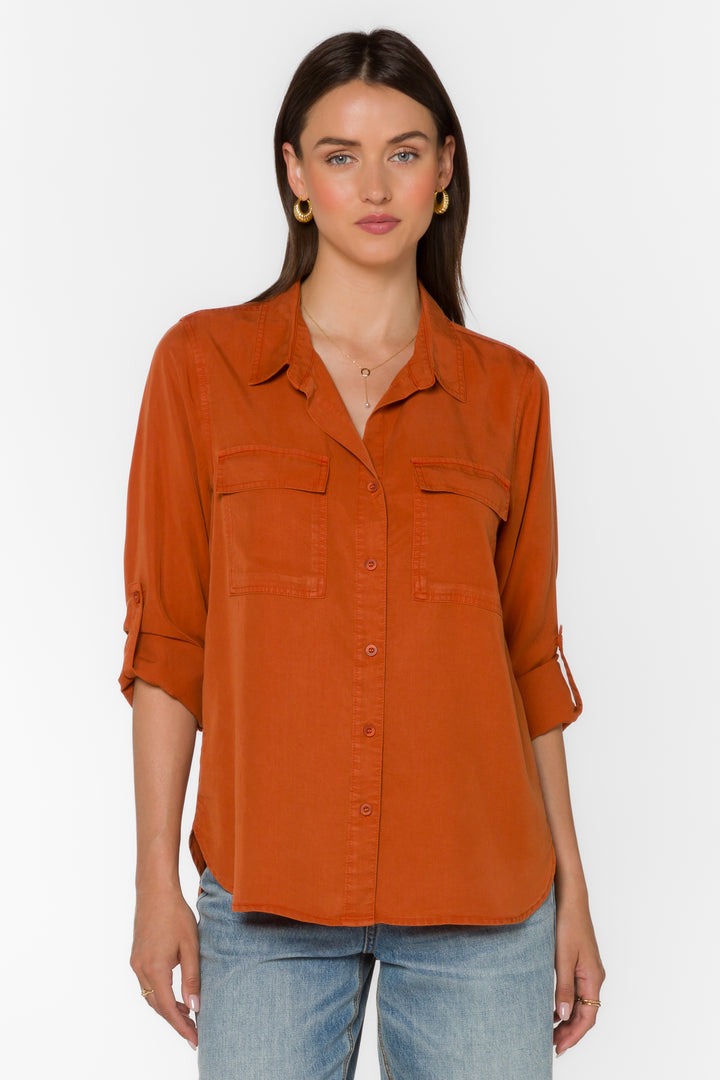 Talma Cinnamon Shirt - Tops - Velvet Heart Clothing