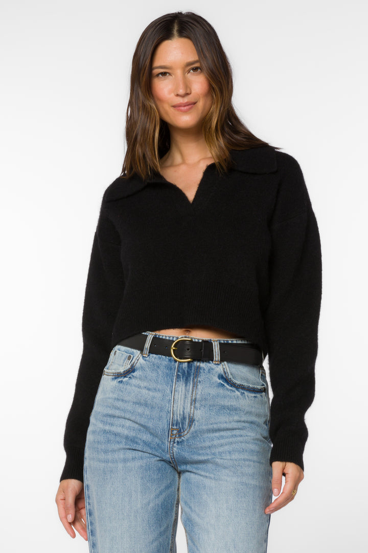 Thomas Black Sweater - Sweaters - Velvet Heart Clothing