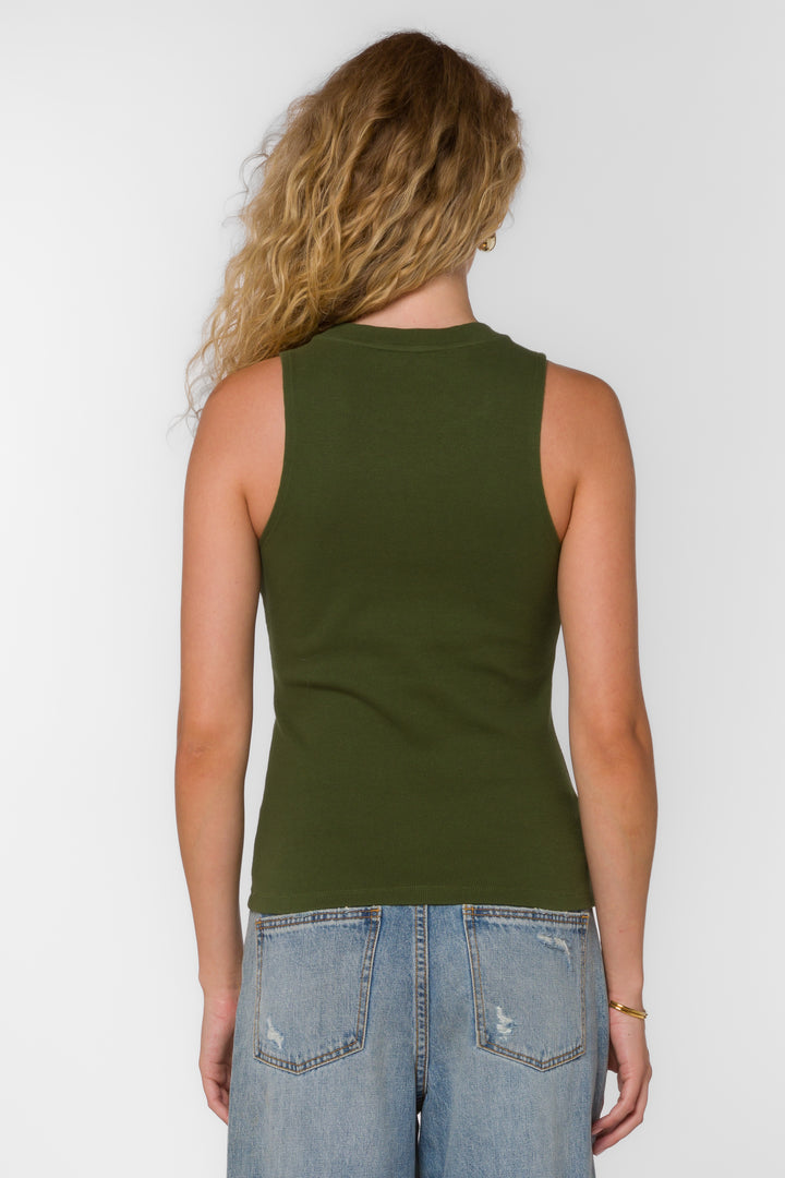 Tibby Fern Green Tank - Tops - Velvet Heart Clothing