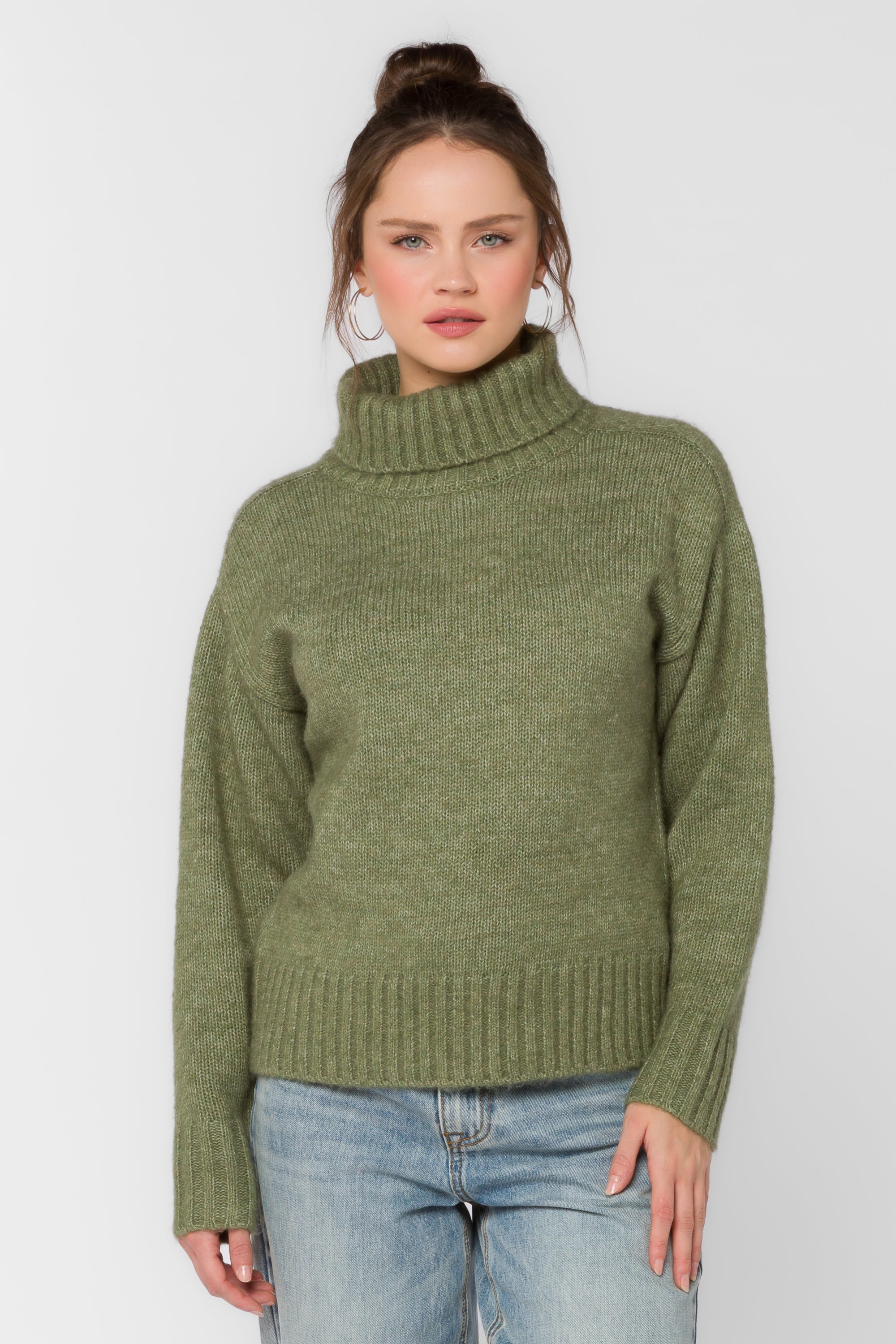 Tillie Pesto Green Sweater - Sweaters - Velvet Heart Clothing