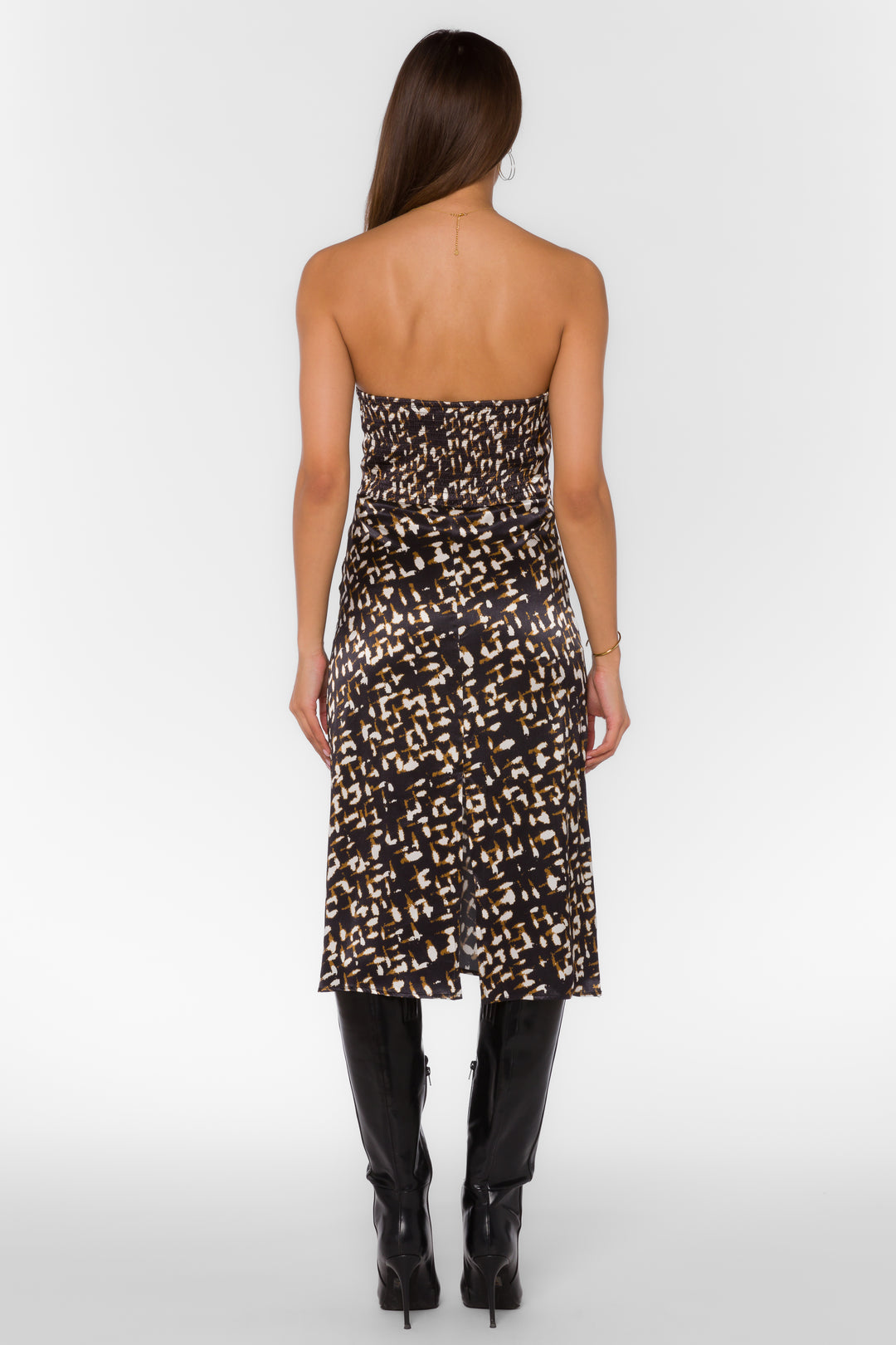 Tobias Black Abstract Geo Dress - Dresses - Velvet Heart Clothing