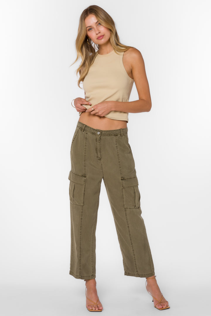 Trina Faded Olive Pants - Pants - Velvet Heart Clothing