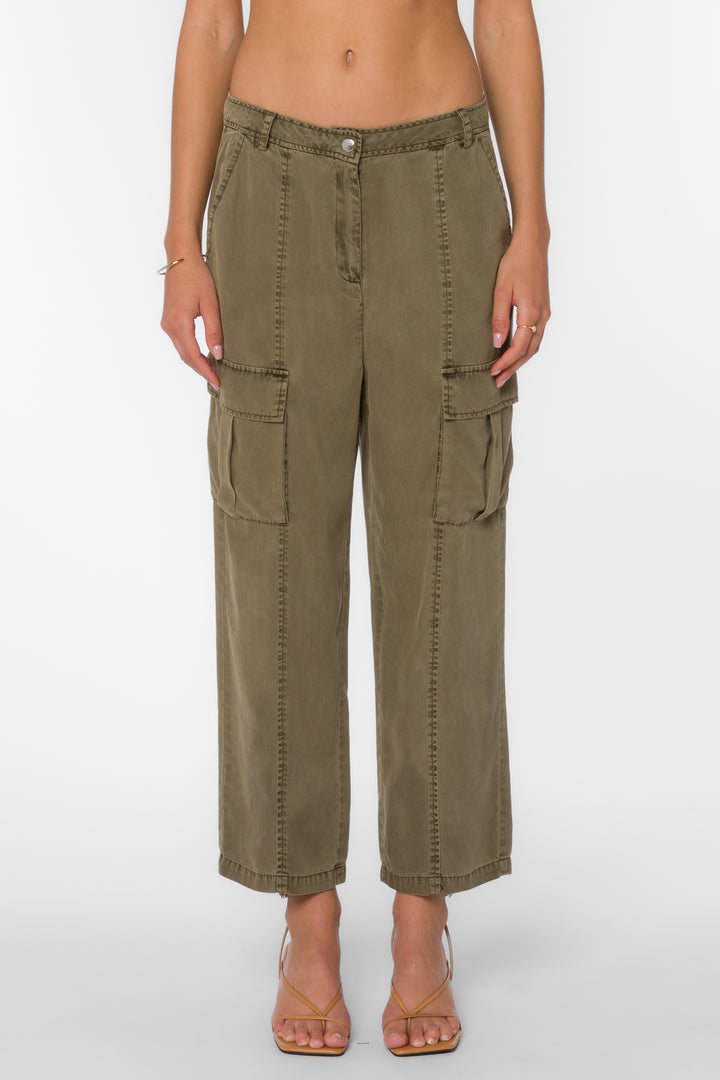 Trina Faded Olive Pants - Pants - Velvet Heart Clothing