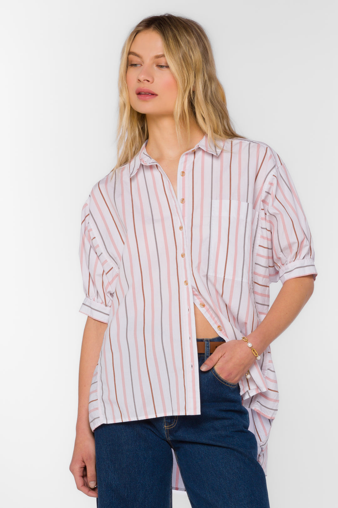 Tyler Pink Striped Shirt