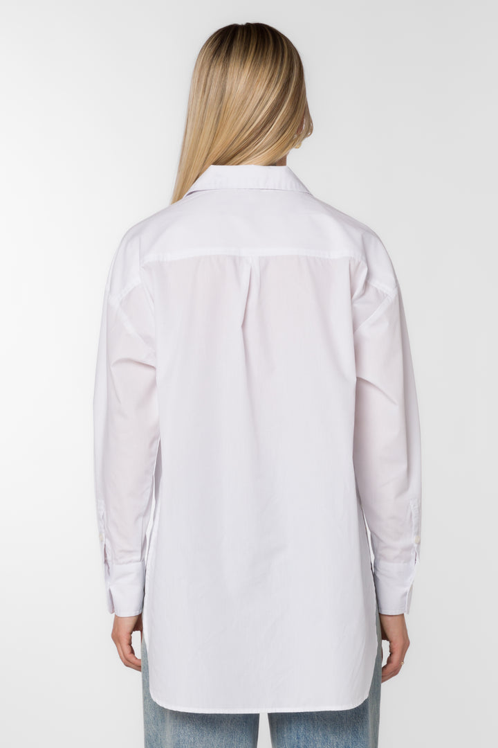 Waylon Optic White Shirt - Tops - Velvet Heart Clothing