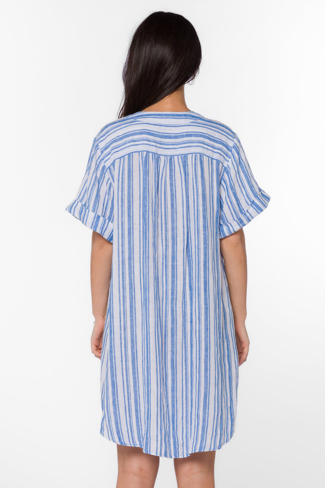 Wilda Blue Stripe Dress - Tops - Velvet Heart Clothing